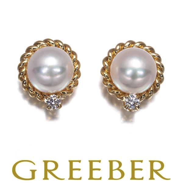 MIKIMOTO（ミキモト） ピアス パール 真珠 6.3mm ダイヤ ダイヤモンド