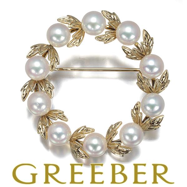 MIKIMOTO（ミキモト） ブローチ パール 真珠 5.5-5.8mm リーフ