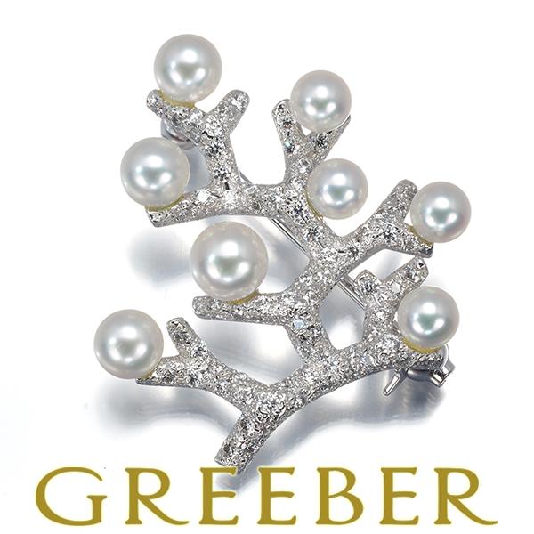 MIKIMOTO（ミキモト） ブローチ パール 真珠 3.7-4.8mm ダイヤ
