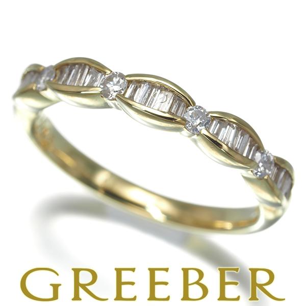ダイヤ ダイヤモンド 0.43ct 2種カット リング K18YG 指輪 GENJ