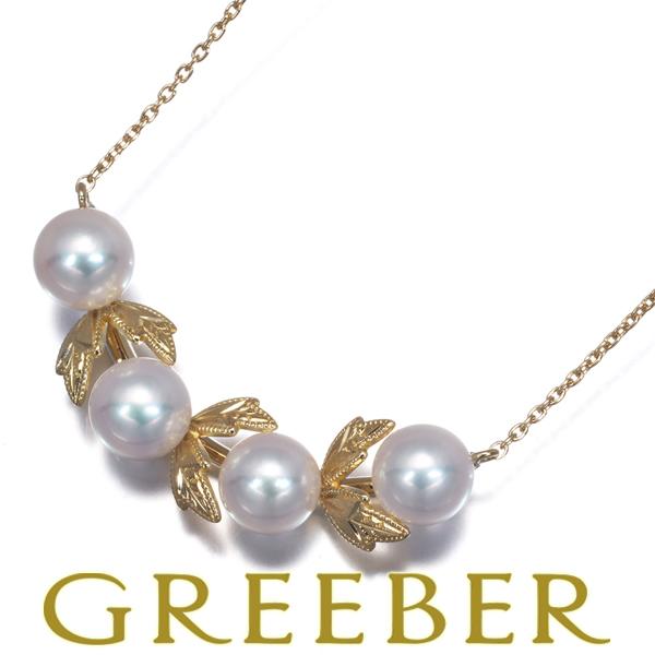 MIKIMOTO（ミキモト） ネックレス パール 真珠 5.8mm リーフ K18YG BLJ