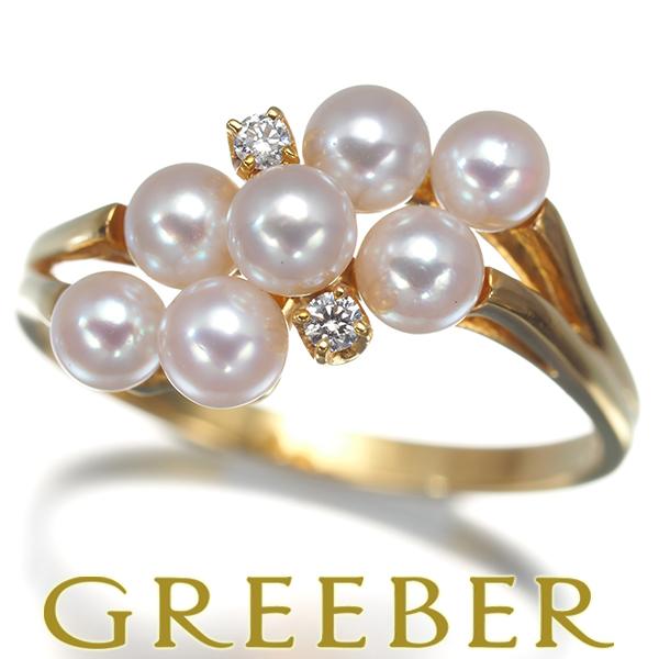 まる。　ミキモト　ベビーパール　ダイヤ　リング MIKIMOTO（ミキモト） リング ベビー パール 真珠 3.3-3.5mm ダイヤ