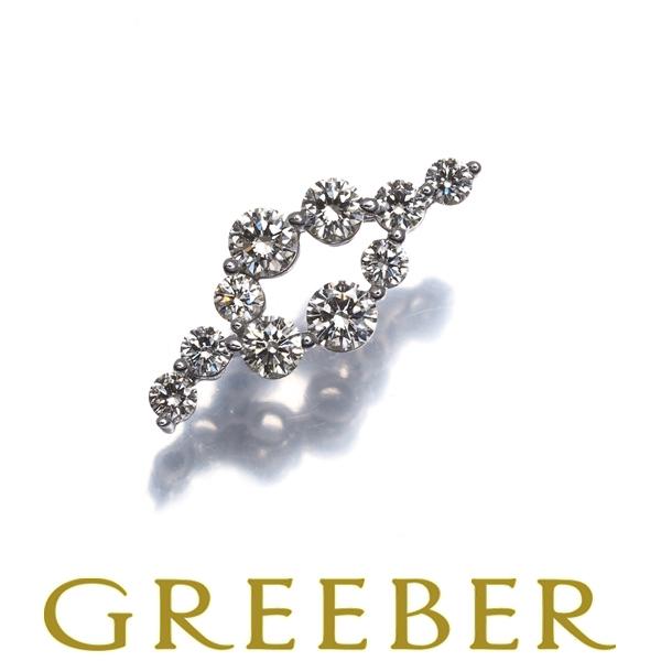 ライトブラウン ダイヤ ダイヤモンド 0.52ct ペンダントトップ K18WG 