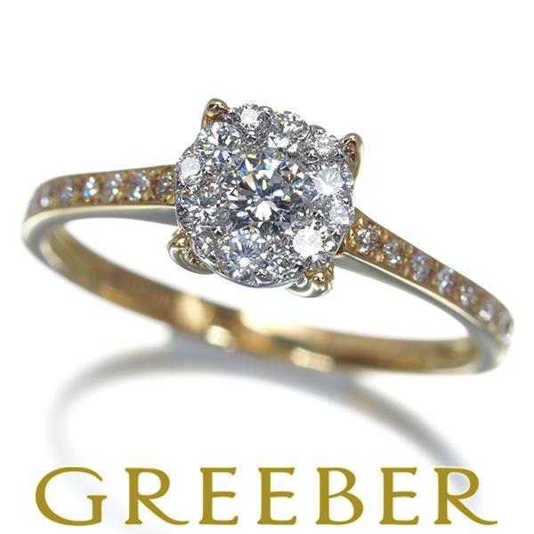 ダイヤ ダイヤモンド 0.130ct/0.30ct コンビカラー リング K18YG/Pt900 