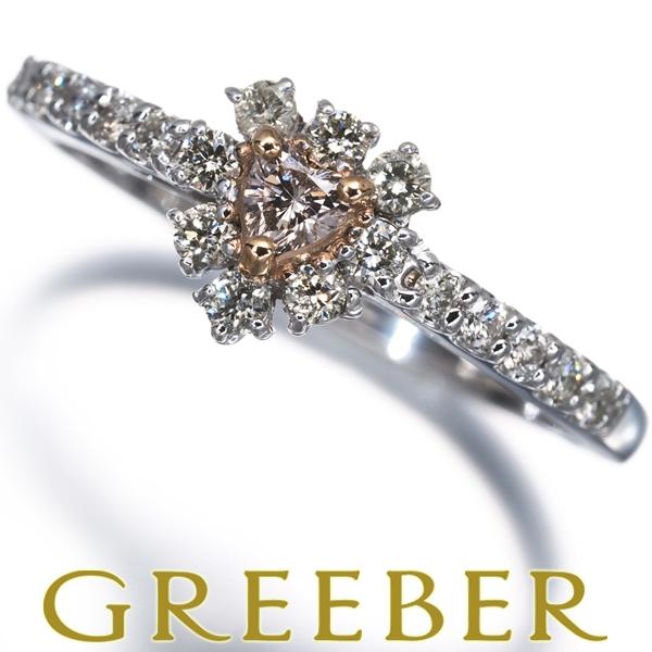 ピンク＆クリア ダイヤ ダイヤモンド 0.076ct VS1/0.25ct ハート