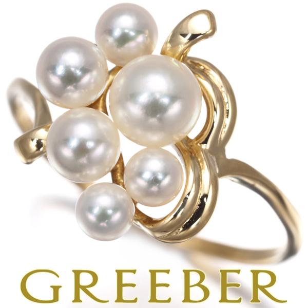 ミキモト　ベビーパールリング　15号　イエローゴールド MIKIMOTO（ミキモト） リング ベビー パール 真珠 3.2-5.0mm 15号