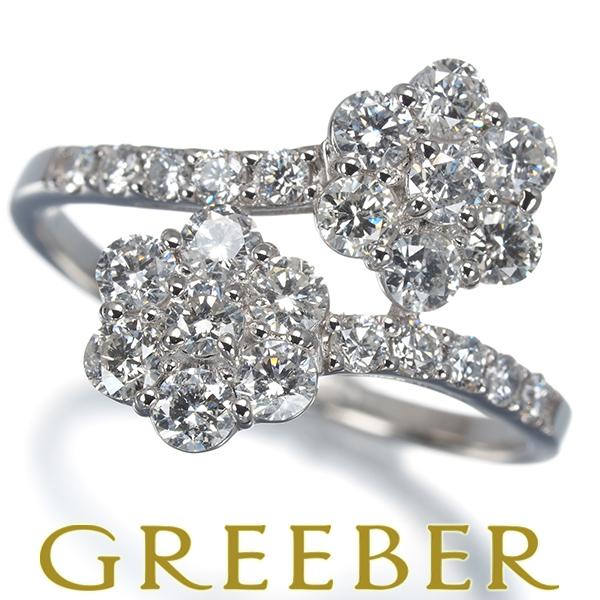 ダイヤ ダイヤモンド 1.00ct フラワー リング Pt900 指輪 GENJ 