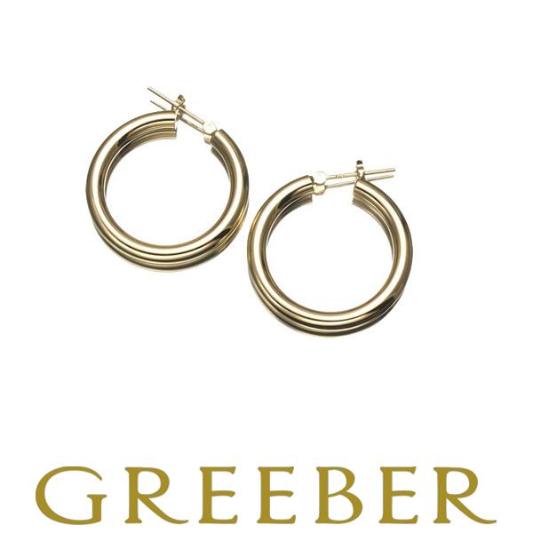 フープピアス ラウンド K18YG 3×25mm 1.7g 新品 /SZF : グリーバー