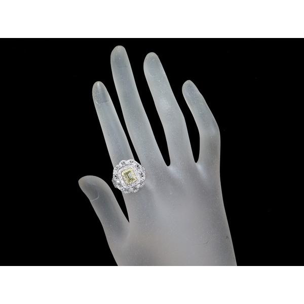 ダイヤダイヤモンド0 459ct Light Light Yellow Grayish Greenish Yellow 指輪リング指輪pt900 プラチナ K18yg Genj 特別値下げ品 グリーバー