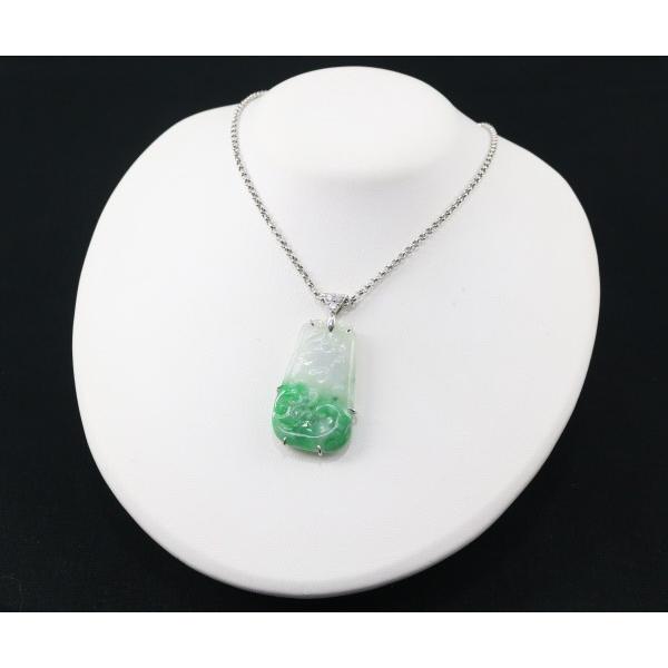 格安即決 翡翠61 34ct ダイヤダイヤモンド0 3696ct ネックレスpt900 プラチナ K18wg ソーティングgenj 当店限定販売品