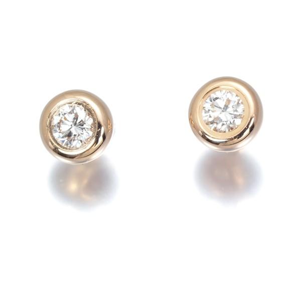 0 1ct 0 1ct程 ダイヤモンド ピアス ピアス バイザヤード K18pg ティファニー バイザヤード グリーバー ピアス ダイヤ Blj
