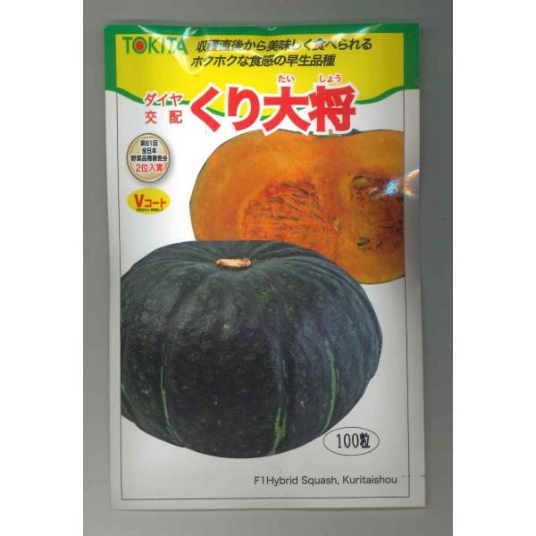 野菜種　かぼちゃ　くり大将早生、大型果、多収。後熟不要で収穫直後からあまくてホクホク種・苗・農業資材品揃え豊富！農家さん御用達のお店　グリーンロフトネモト