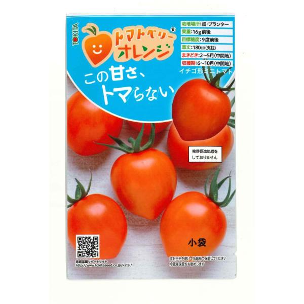野菜種　ミニトマト　トマトベリー　オレンジイチゴ形のミニトマト「トマトベリー」シリーズに待望のオレンジ色果実種・苗・農業資材品揃え豊富！農家さん御用達のお店　グリーンロフトネモト