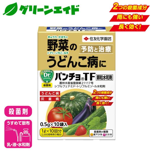 殺菌剤 野菜 パンチョTF顆粒水和剤 0.5g×10袋入 住友化学園芸 うどんこ病 家庭菜園 園芸