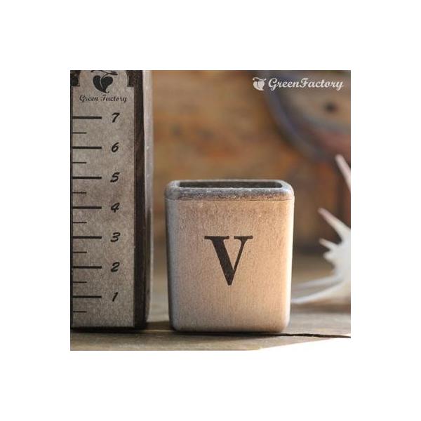 ■商品について小さな鉢に、アルファベットVの文字をスタンプしました。組み合わせで、様々なシーンでご活用いただけます。※キューブ（S）１個の価格です。※鉢は写真５枚目の４色からお選びいただけます。　注文時に備考欄よりお知らせください。■鉢につ...