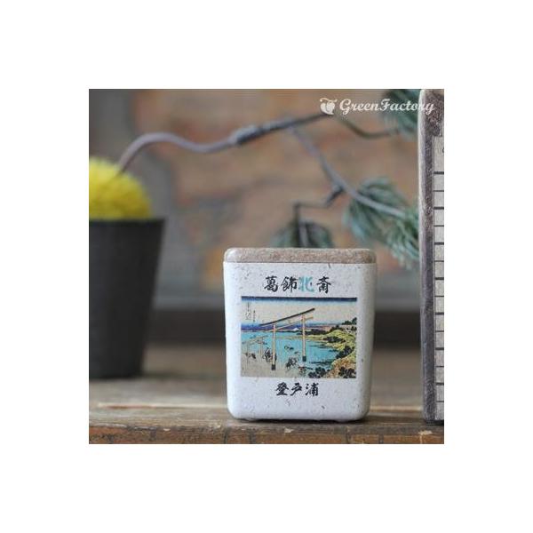 ■商品について小さな鉢に、浮世絵を転写しました。店頭に、または玄関、和室にと様々なシーンでご活用いただけます。サボテン、多肉はもちろん、ミニ盆栽やプリザーブドフラワーなどのアレンジに使っても可愛いですね。※キューブ（S）１個の価格です。■鉢...