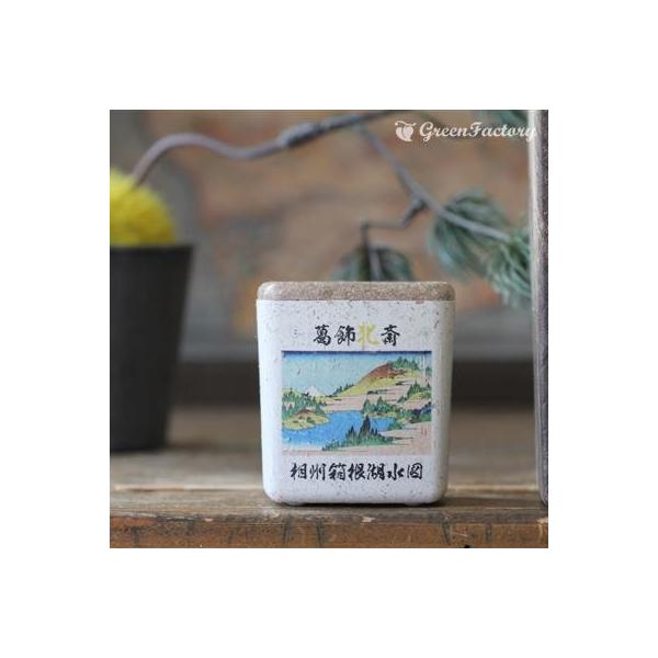 ■商品について小さな鉢に、浮世絵を転写しました。店頭に、または玄関、和室にと様々なシーンでご活用いただけます。サボテン、多肉はもちろん、ミニ盆栽やプリザーブドフラワーなどのアレンジに使っても可愛いですね。※キューブ（S）１個の価格です。■鉢...