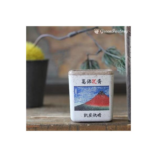 ■商品について小さな鉢に、浮世絵を転写しました。店頭に、または玄関、和室にと様々なシーンでご活用いただけます。サボテン、多肉はもちろん、ミニ盆栽やプリザーブドフラワーなどのアレンジに使っても可愛いですね。※キューブ（S）１個の価格です。■鉢...