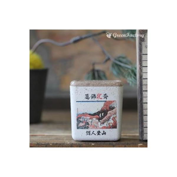 ■商品について小さな鉢に、浮世絵を転写しました。店頭に、または玄関、和室にと様々なシーンでご活用いただけます。サボテン、多肉はもちろん、ミニ盆栽やプリザーブドフラワーなどのアレンジに使っても可愛いですね。※キューブ（S）１個の価格です。■鉢...