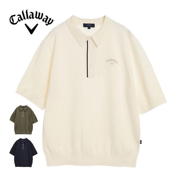 【新品未使用】HORN GARMENT ニットポロシャツ 半袖 ゴルフ S Callaway（キャロウェイ） 半袖 ニットポロシャツ ゴルフウェア メンズ