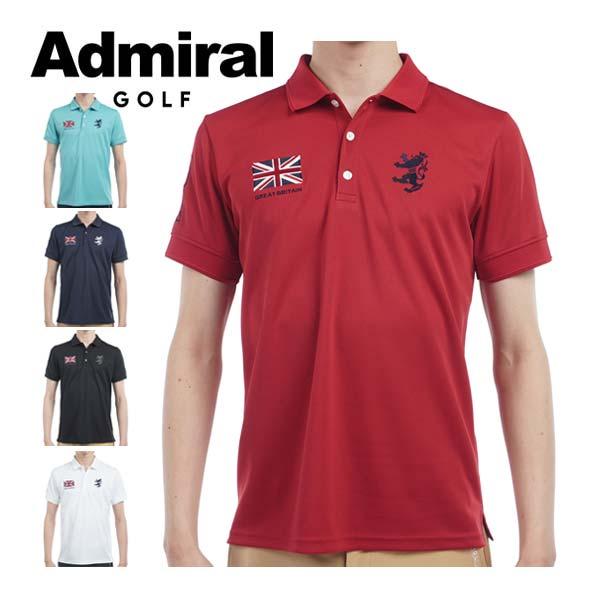 Admiral Golf アドミラルゴルフ フラッグ 半袖 ポロシャツ Admiral Golf アドミラルゴルフ フラッグ 半袖 ポロシャツ