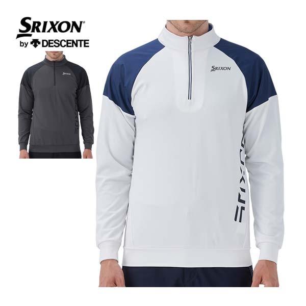 SRIXON スリクソン by デサント ロゴデザイン ハーフジップ 長袖 SRIXON スリクソン by デサント ロゴデザイン ハーフジップ 長袖