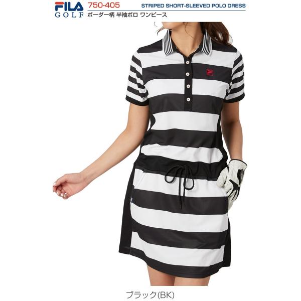 ボーダー柄 ゴルフウェア ワンピース フィラゴルフ レディース M Ll レディース M Ll Fls Greenfil 半袖ポロ スポーツ ゴルフウェア専門店 年春夏モデル 750 405 激安ブランド