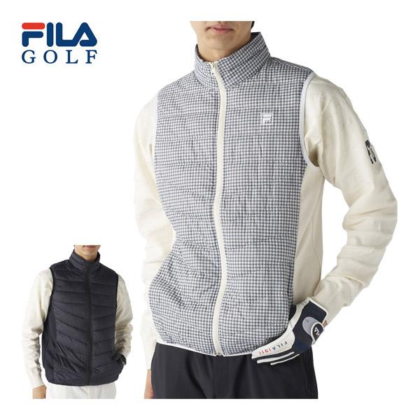 FILA GOLF フィラゴルフ 極薄ハイブリッド フルジップ ダウンベスト