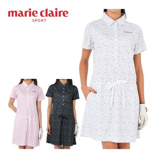 販売終了品❤︎新品❤︎マリクレール❤︎花柄❤︎ワンピース風エプロン Marie Claire（マリ クレール） 小花柄 半袖 ワンピース ゴルフウェア