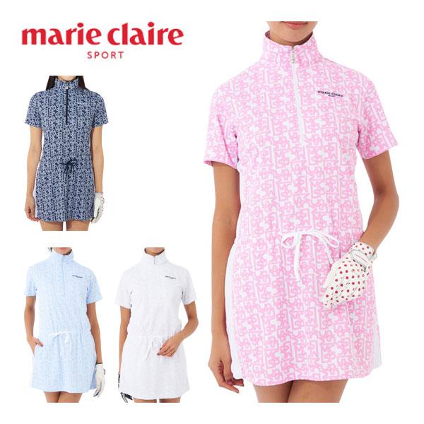 Marie Claire（マリ クレール） ゴルフ レディースウェア ロゴ柄 半袖