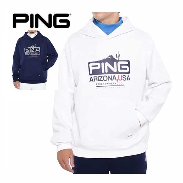 ピン ネイティブライン ダンボール スウェットフーディ プルオーバー ウェア メンズ 2024年秋冬モデル 621-4262903 M-LL PING（ピン） ネイティブライン ダンボール スウェットフーディ プル