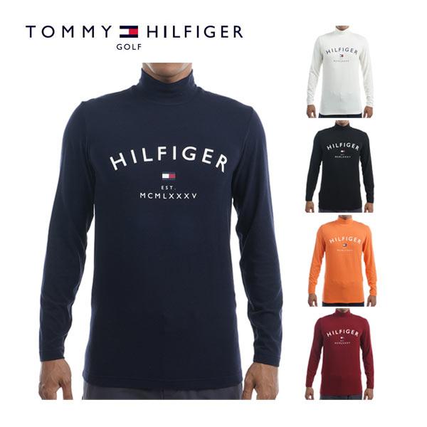 トミーヒルフィガー ゴルフ ウェア メンズ ヒルフィガーロゴ ハイネック 長袖シャツ THMA282 2022年秋冬モデル M-XL