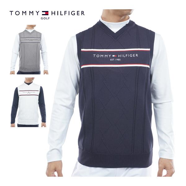 TOMMY HILFIGER（トミー・ヒルフィガー） ケーブル 浅Vネック ニット 