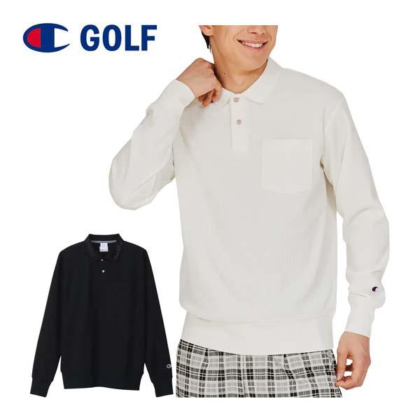 Champion（チャンピオン） ゴルフ ワッフル 長袖 ポロシャツ ウェア