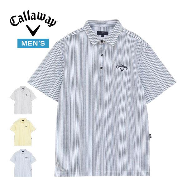 Callaway（キャロウェイ） かざあな メッシュ ストライプ総柄 半袖