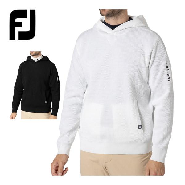 美品 フットジョイ ハニカム柄 長袖プルオーバーセーターフーディー 大きいサイズ FootJoy（フットジョイ） ハニカム柄 プルオーバー セーター