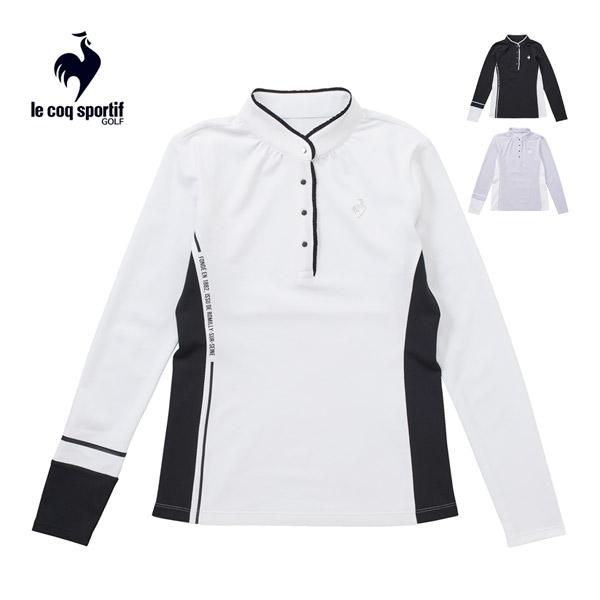 ルコックスポルティフ ゴルフ レディース ウェア RIJOUME フリルスタンドカラー 長袖シャツ QGWVJB10 2023年春夏モデル S-L le coq sportif GOLF（ルコックスポルティフ ゴルフ） ルコック