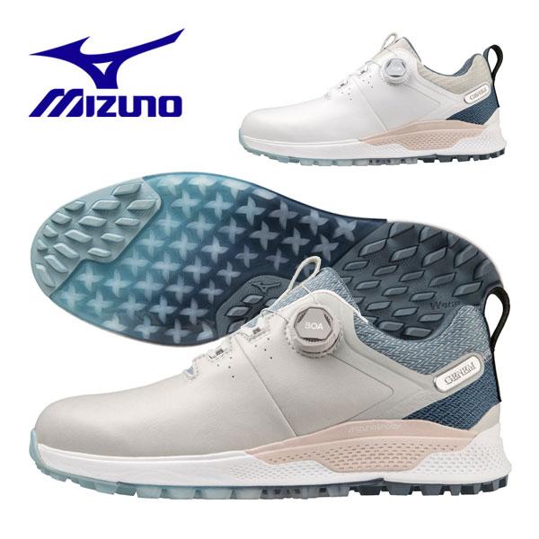 【新品】MIZUNO ゴルフシューズ　26㎝ ホワイト　ジェネム　BOA 防水 新品】MIZUNO ゴルフシューズ 26㎝ ホワイト ジェネム BOA 防水