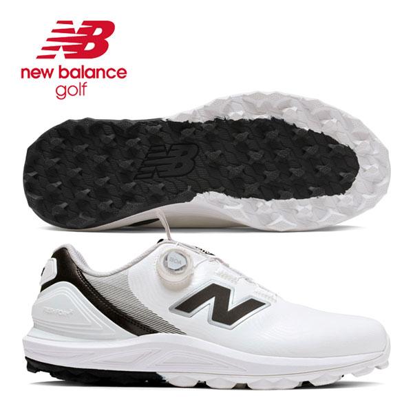 ニューバランス Fresh Foam X 2500 v5 SL Boa スパイクレスモデル ゴルフシューズ カラー：ホワイト/ブラック UG2500BA