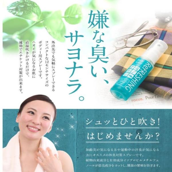 体臭 薬用リフレッシングスプレー ４本 10 Off 送料無料 加齢臭対策 男性 女 脇汗対策 制汗剤 持ち運び デオドラント スプレー 脇 Buyee Buyee Japanese Proxy Service Buy From Japan Bot Online