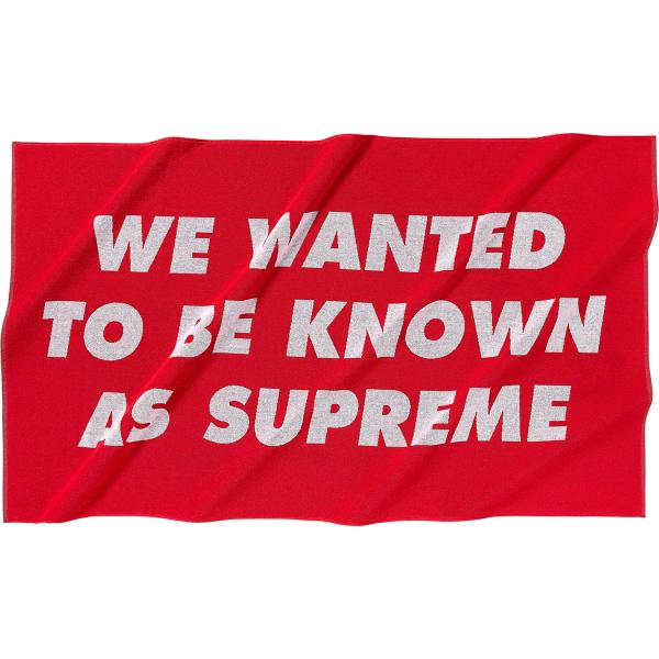 Supreme Known As Towel red シュプリーム ノウ アズ タオル 赤  