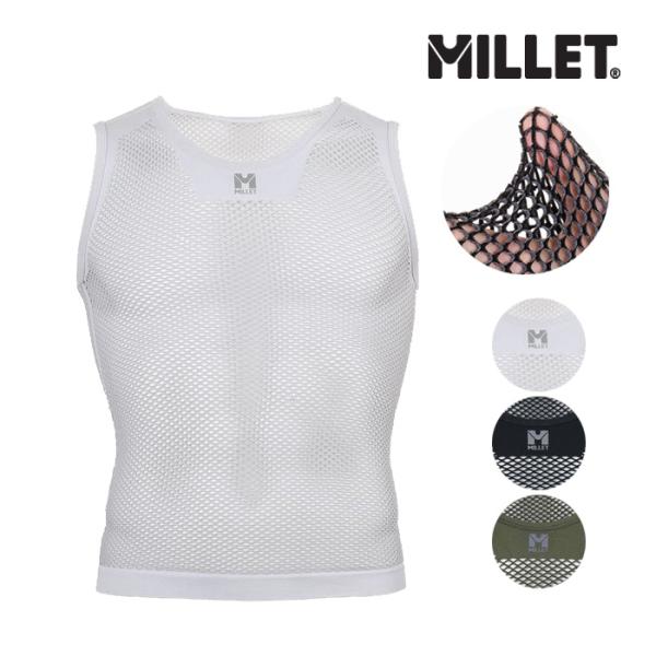 MILLET（ミレー） ドライナミックメッシュノースリーブクルー 汗による