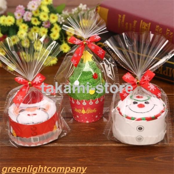 爆買 ~材料布色:赤、緑サイズ:図のように30cm重量:60グラム数量:1個特徴：生活雑貨 クリスマス ハンドタオル クリスマスグッズ パーティー クリスマス装飾 ギフト プレゼント クリスマスケーキタオル クリスマスツリー サンタクロース...