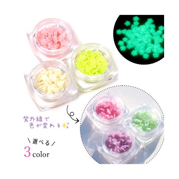 ネイルパーツ バルーン 蓄光 封入 ホワイトカラー 偏光ホログラム 12種セット オーロラ