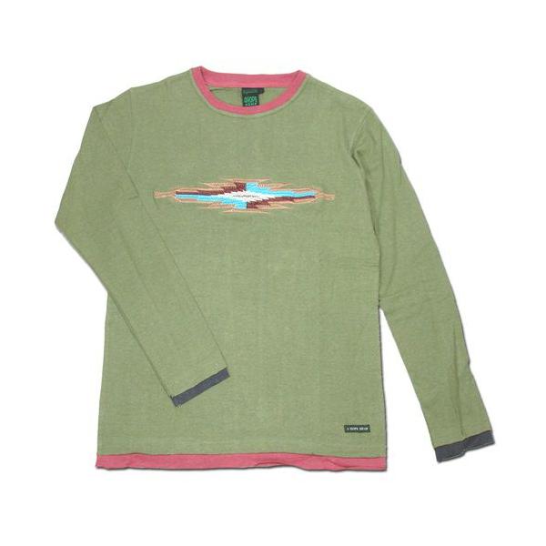 A HOPE HEMP �A�z�[�v�w���v CHIMAYO STYLE TEE W/EMB' / SAGE �w���v�R�b�g�� �`�}�� �����O�X���[�u T�V���c ����