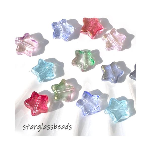 ハンドメイド 手芸 アクセサリーパーツ / 星 スター ガラスビーズ