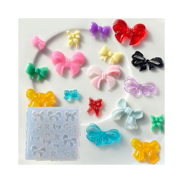 シリコンモールド レジン型 リボン パーツ UVレジン アクセサリー