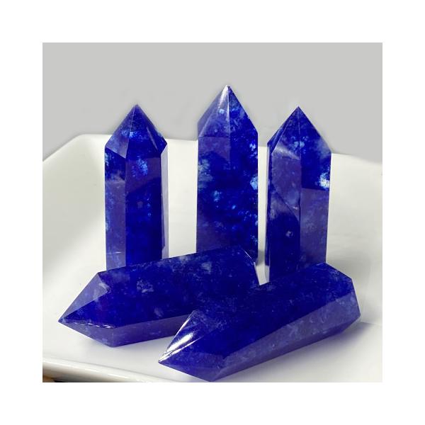 天然石 水晶 練り ブルー ポイント 六角柱 置石 開運 原石 天然石 水晶 練り ブルー ポイント 六角柱 置石 開運 原石