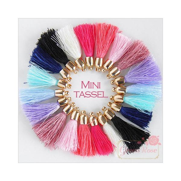 キャップ付ミニタッセル 10色 10個 1709 フリンジ Tassel37