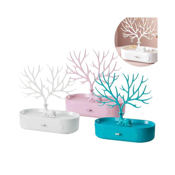 アクセサリー スタンド 鹿 トレー 引き出し 什器 全3色 1個 2211